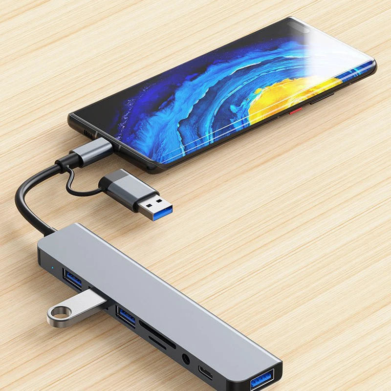 Multi-Port USB-C Adapter with 4K HDMI & Audio Jack