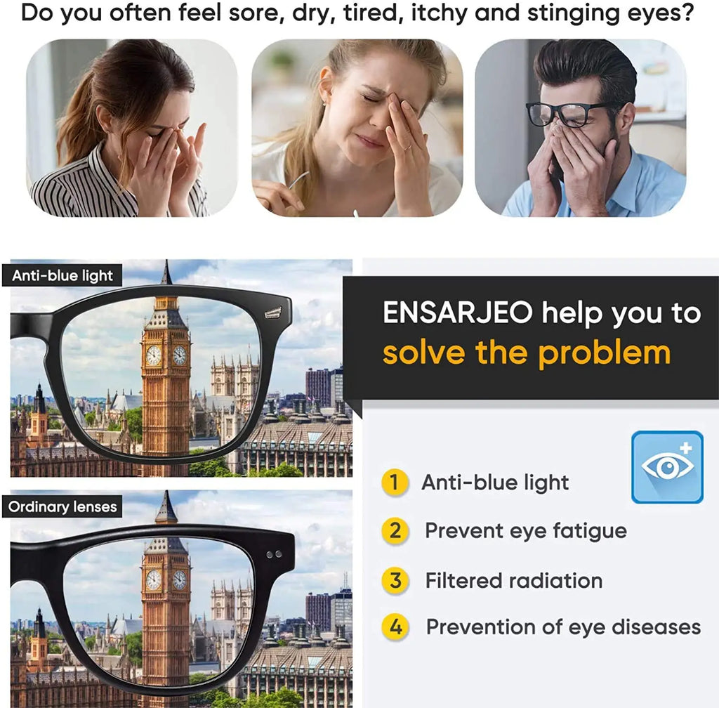Blue Light Glasses – Reduce Eye Strain & Improve Focus
