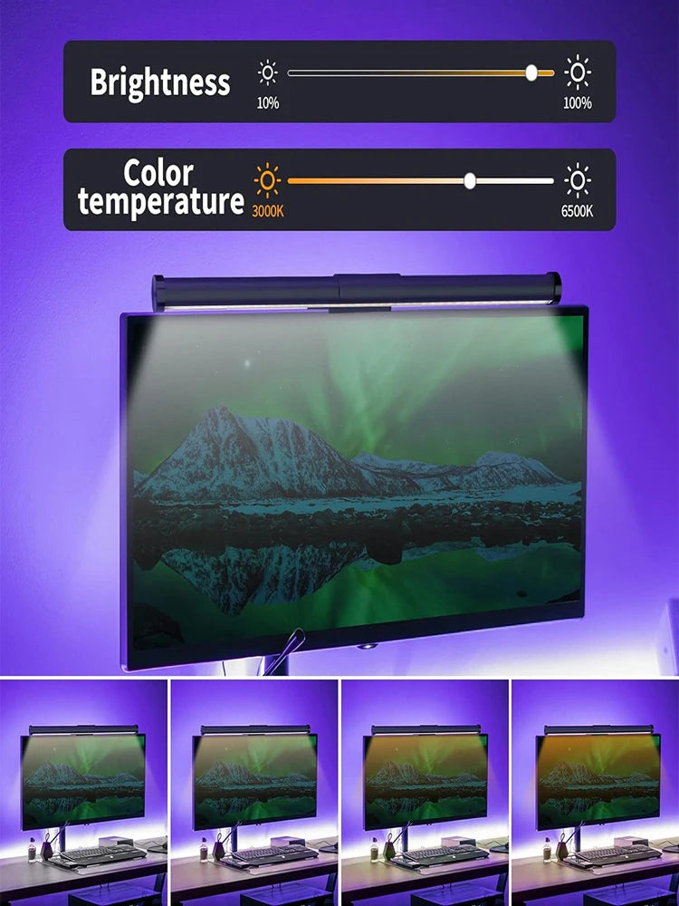 LED Monitor Light Bar — RGB Desk Lamp for Work & Gaming