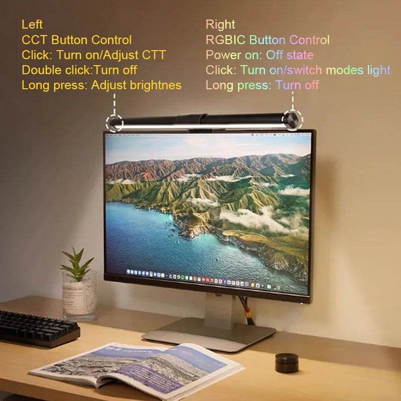 LED Monitor Light Bar — RGB Desk Lamp for Work & Gaming