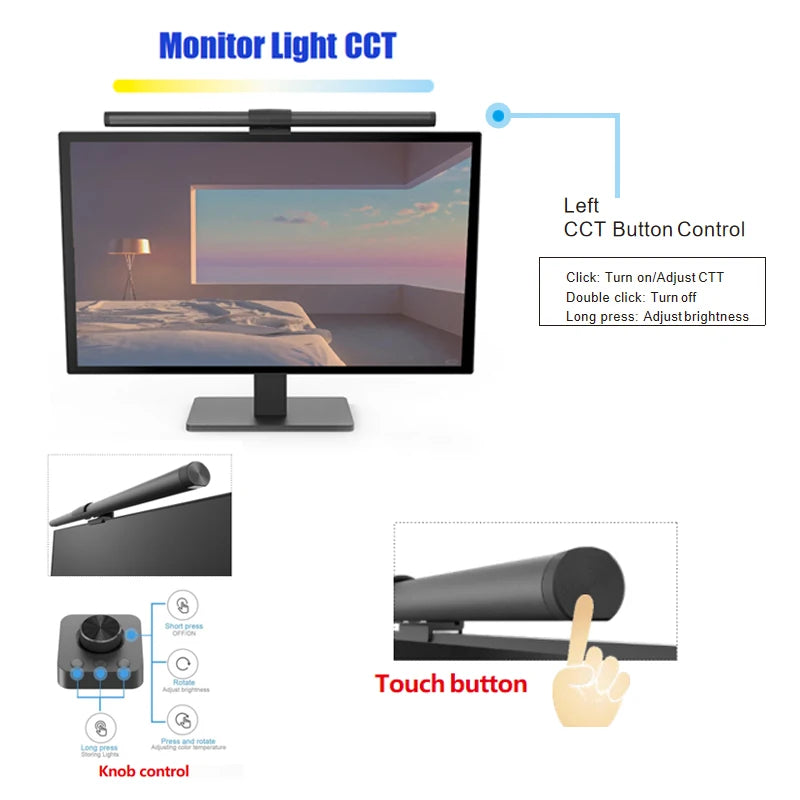 LED Monitor Light Bar — RGB Desk Lamp for Work & Gaming