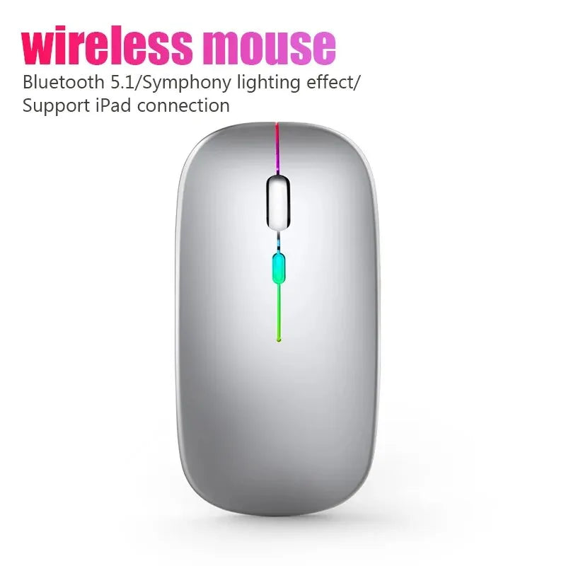 Ergonomic Dual-Mode Bluetooth Mouse with RGB Backlight
