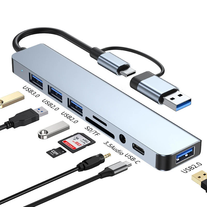Multi-Port USB-C Adapter with 4K HDMI & Audio Jack