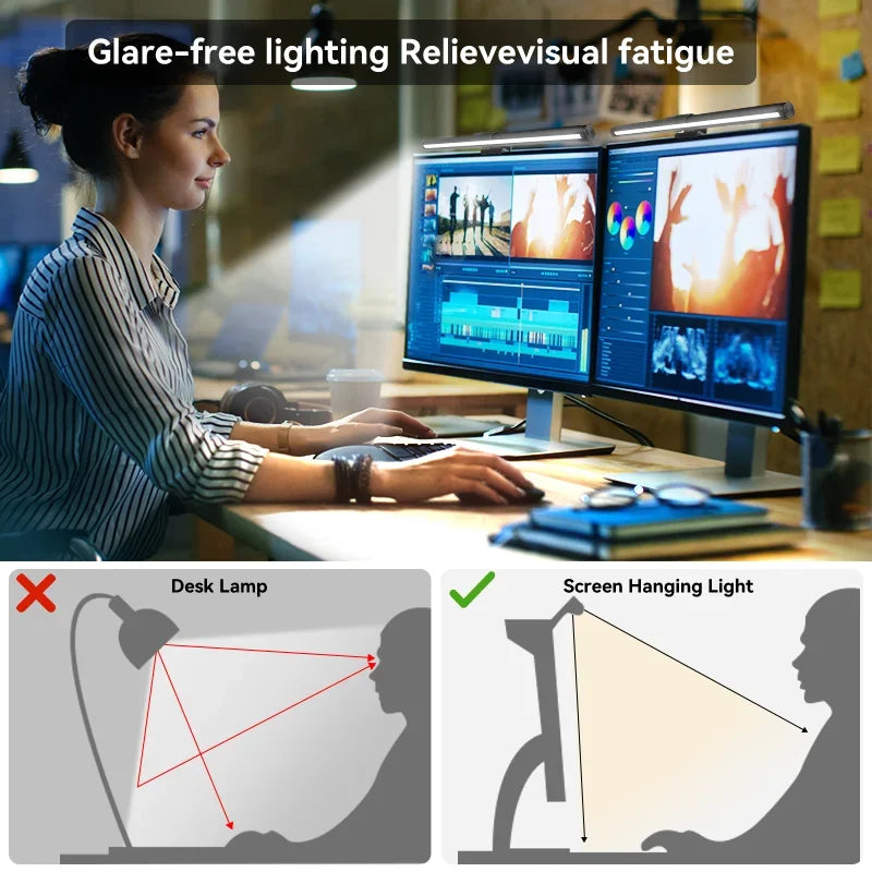 LED Monitor Light Bar — RGB Desk Lamp for Work & Gaming