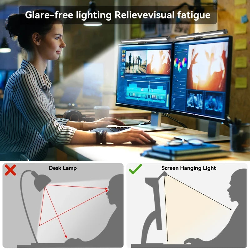 LED Monitor Light Bar — RGB Desk Lamp for Work & Gaming